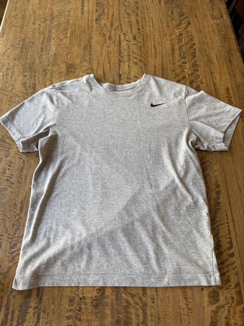 Nike Dri Fit T Shirt Mens Small Gray Athletic Training Gym Tee Swoosh